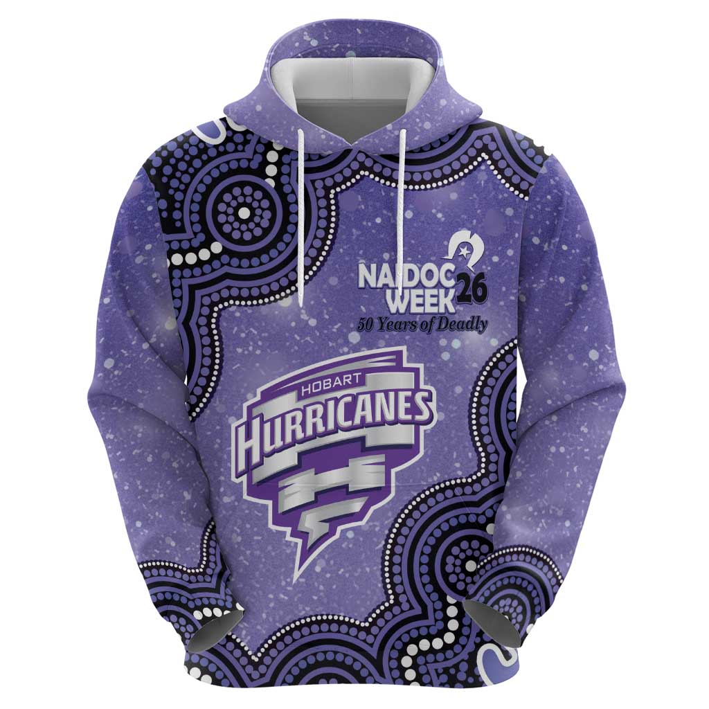 Hobart Hurricanes NAIDOC Week 2026 Custom Hoodie 50 Years Deadly Indigenous Art Glitter Effect
