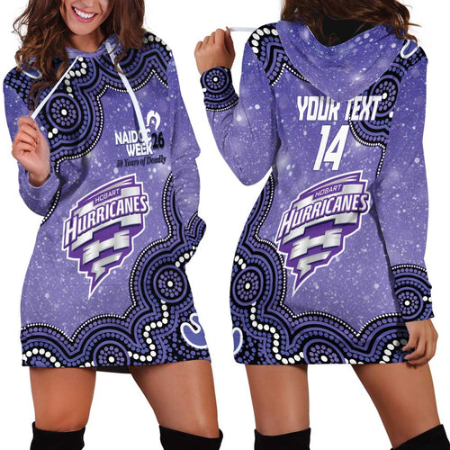 Hobart Hurricanes NAIDOC Week 2026 Custom Hoodie Dress 50 Years Deadly Indigenous Art Glitter Effect