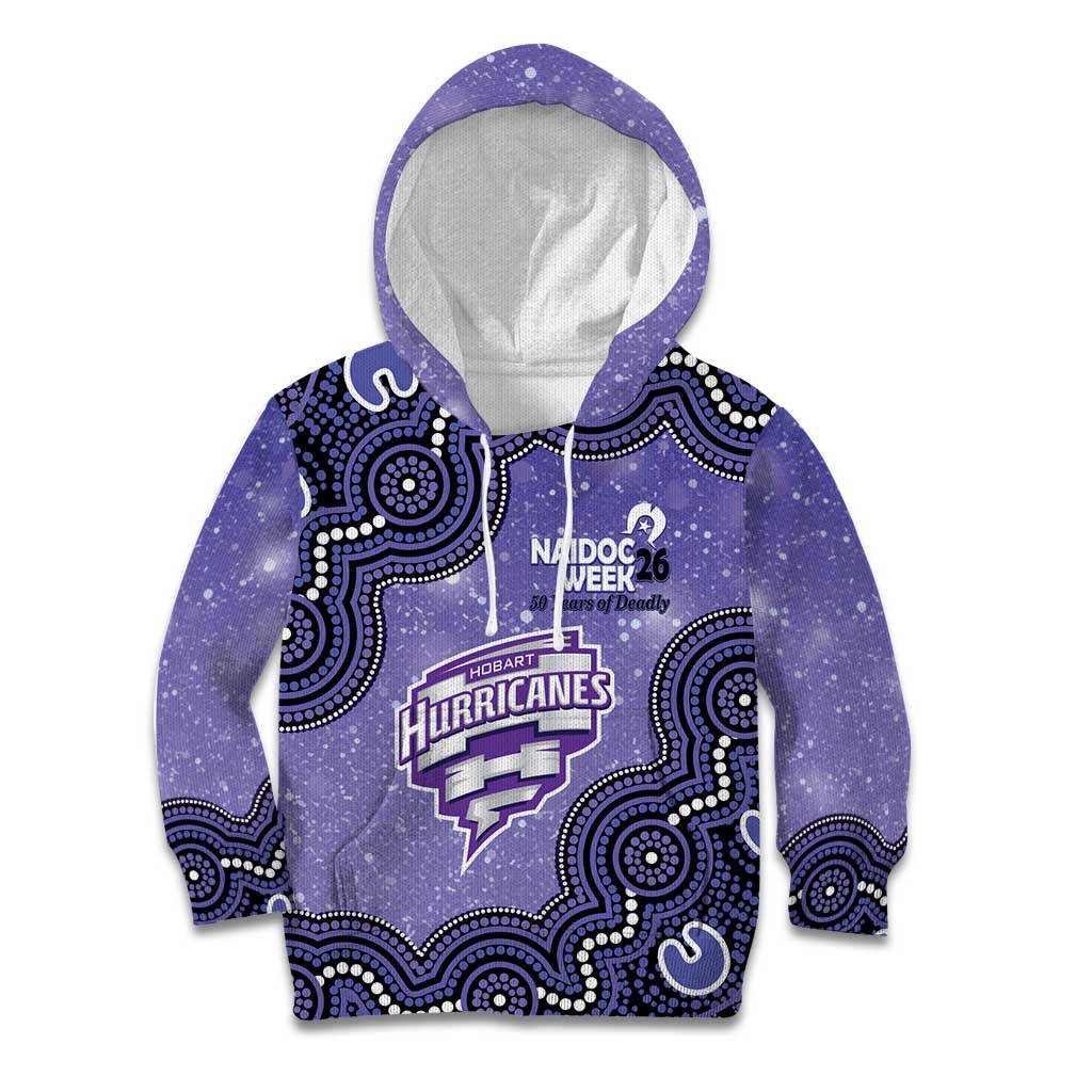 Hobart Hurricanes NAIDOC Week 2026 Custom Kid Hoodie 50 Years Deadly Indigenous Art Glitter Effect