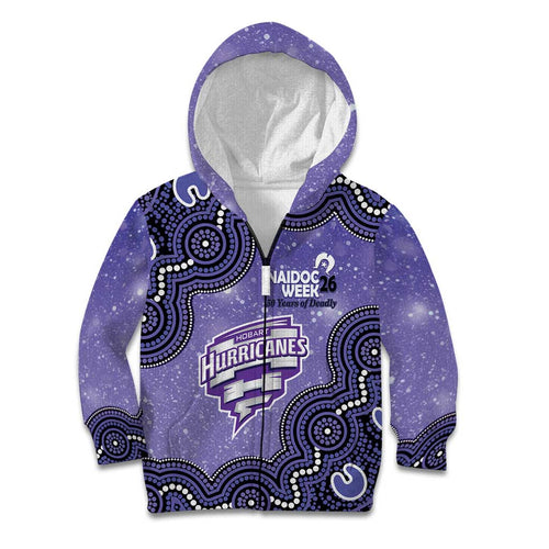 Hobart Hurricanes NAIDOC Week 2026 Custom Kid Hoodie 50 Years Deadly Indigenous Art Glitter Effect