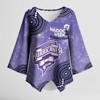 Hobart Hurricanes NAIDOC Week 2026 Custom Kimono Sleeve Blouse 50 Years Deadly Indigenous Art Glitter Effect