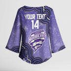 Hobart Hurricanes NAIDOC Week 2026 Custom Kimono Sleeve Blouse 50 Years Deadly Indigenous Art Glitter Effect