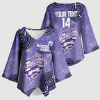 Hobart Hurricanes NAIDOC Week 2026 Custom Kimono Sleeve Blouse 50 Years Deadly Indigenous Art Glitter Effect
