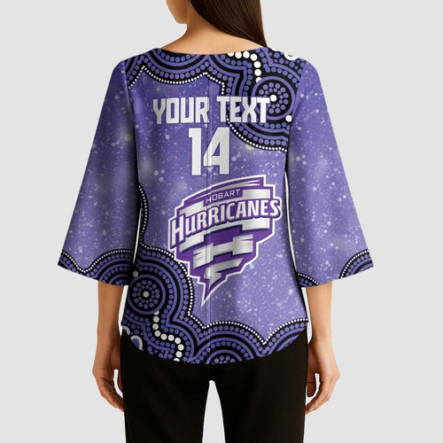 Hobart Hurricanes NAIDOC Week 2026 Custom Kimono Sleeve Blouse 50 Years Deadly Indigenous Art Glitter Effect