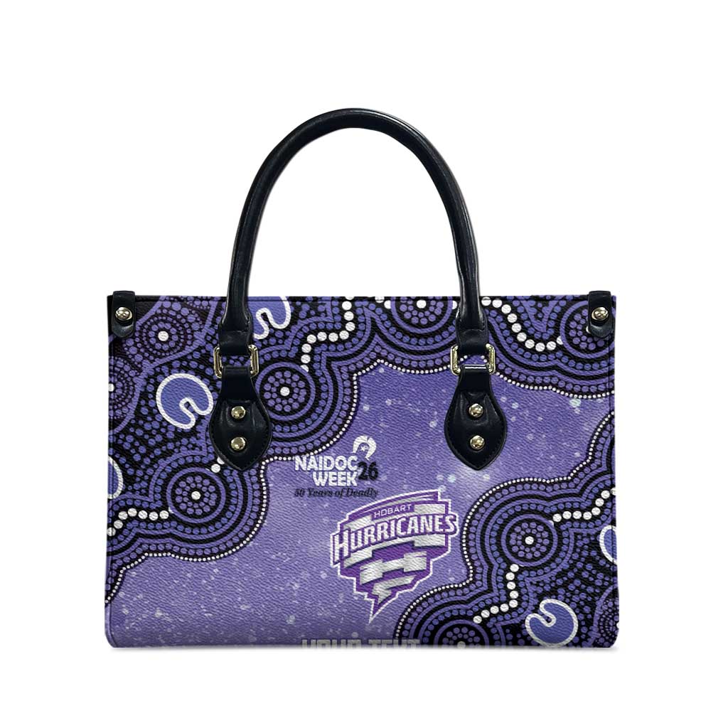Hobart Hurricanes NAIDOC Week 2026 Custom Leather Bag 50 Years Deadly Indigenous Art Glitter Effect
