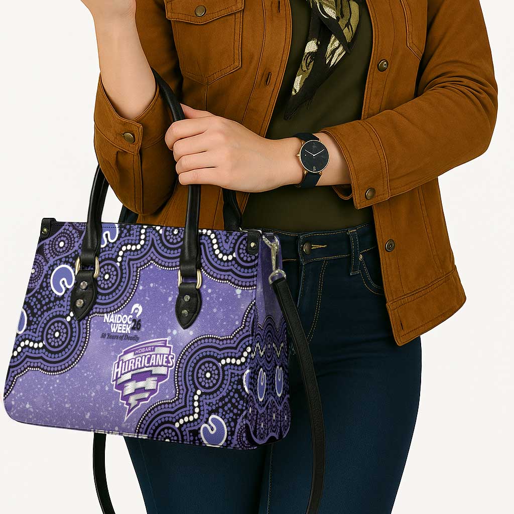 Hobart Hurricanes NAIDOC Week 2026 Custom Leather Bag 50 Years Deadly Indigenous Art Glitter Effect