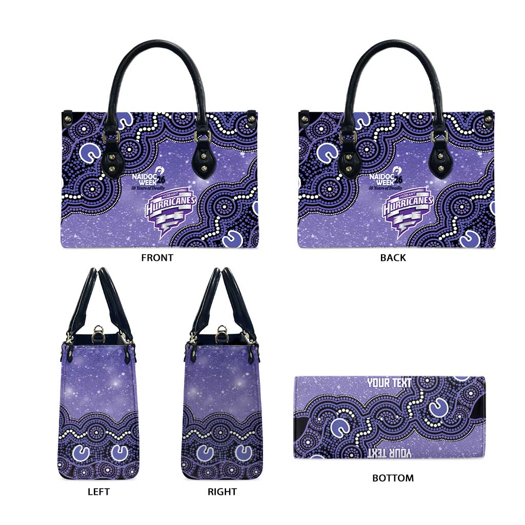 Hobart Hurricanes NAIDOC Week 2026 Custom Leather Bag 50 Years Deadly Indigenous Art Glitter Effect