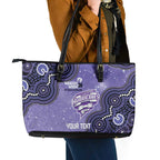 Hobart Hurricanes NAIDOC Week 2026 Custom Leather Tote Bag 50 Years Deadly Indigenous Art Glitter Effect