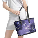 Hobart Hurricanes NAIDOC Week 2026 Custom Leather Tote Bag 50 Years Deadly Indigenous Art Glitter Effect