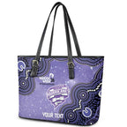 Hobart Hurricanes NAIDOC Week 2026 Custom Leather Tote Bag 50 Years Deadly Indigenous Art Glitter Effect