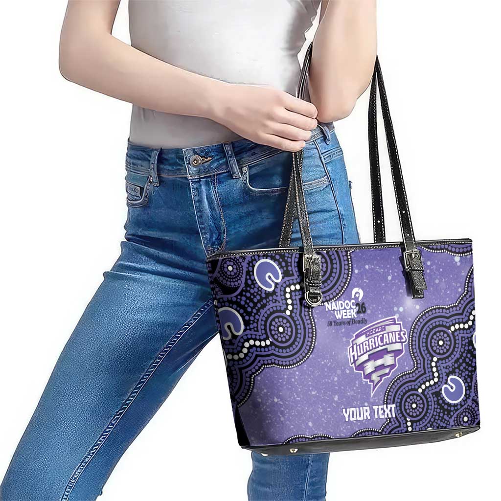 Hobart Hurricanes NAIDOC Week 2026 Custom Leather Tote Bag 50 Years Deadly Indigenous Art Glitter Effect