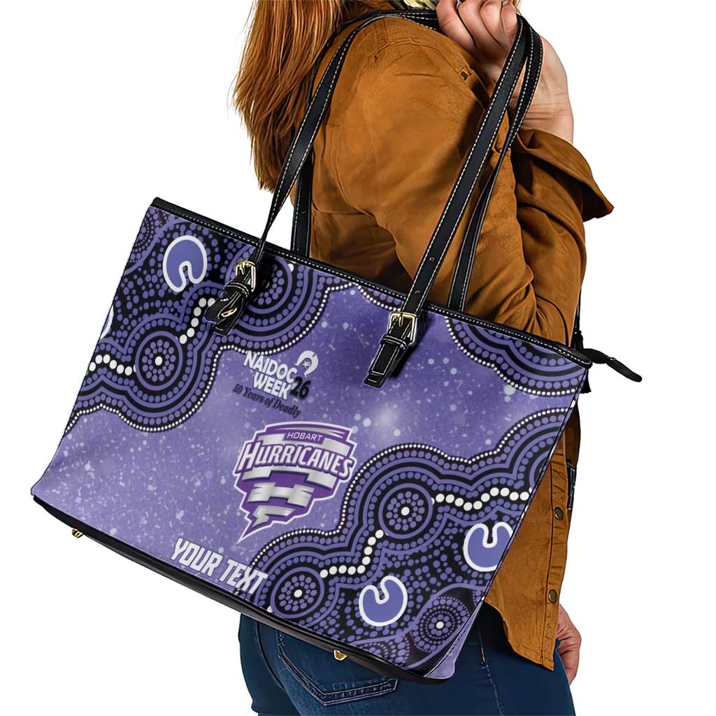 Hobart Hurricanes NAIDOC Week 2026 Custom Leather Tote Bag 50 Years Deadly Indigenous Art Glitter Effect