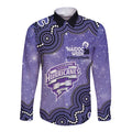 Hobart Hurricanes NAIDOC Week 2026 Custom Long Sleeve Button Shirt 50 Years Deadly Indigenous Art Glitter Effect