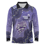Hobart Hurricanes NAIDOC Week 2026 Custom Long Sleeve Polo Shirt 50 Years Deadly Indigenous Art Glitter Effect