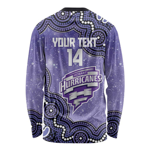 Hobart Hurricanes NAIDOC Week 2026 Custom Long Sleeve Shirt 50 Years Deadly Indigenous Art Glitter Effect