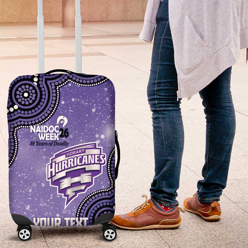 Hobart Hurricanes NAIDOC Week 2026 Custom Luggage Cover 50 Years Deadly Indigenous Art Glitter Effect