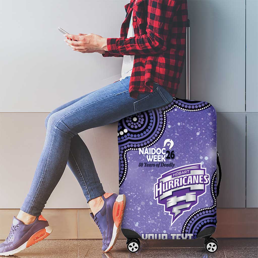 Hobart Hurricanes NAIDOC Week 2026 Custom Luggage Cover 50 Years Deadly Indigenous Art Glitter Effect