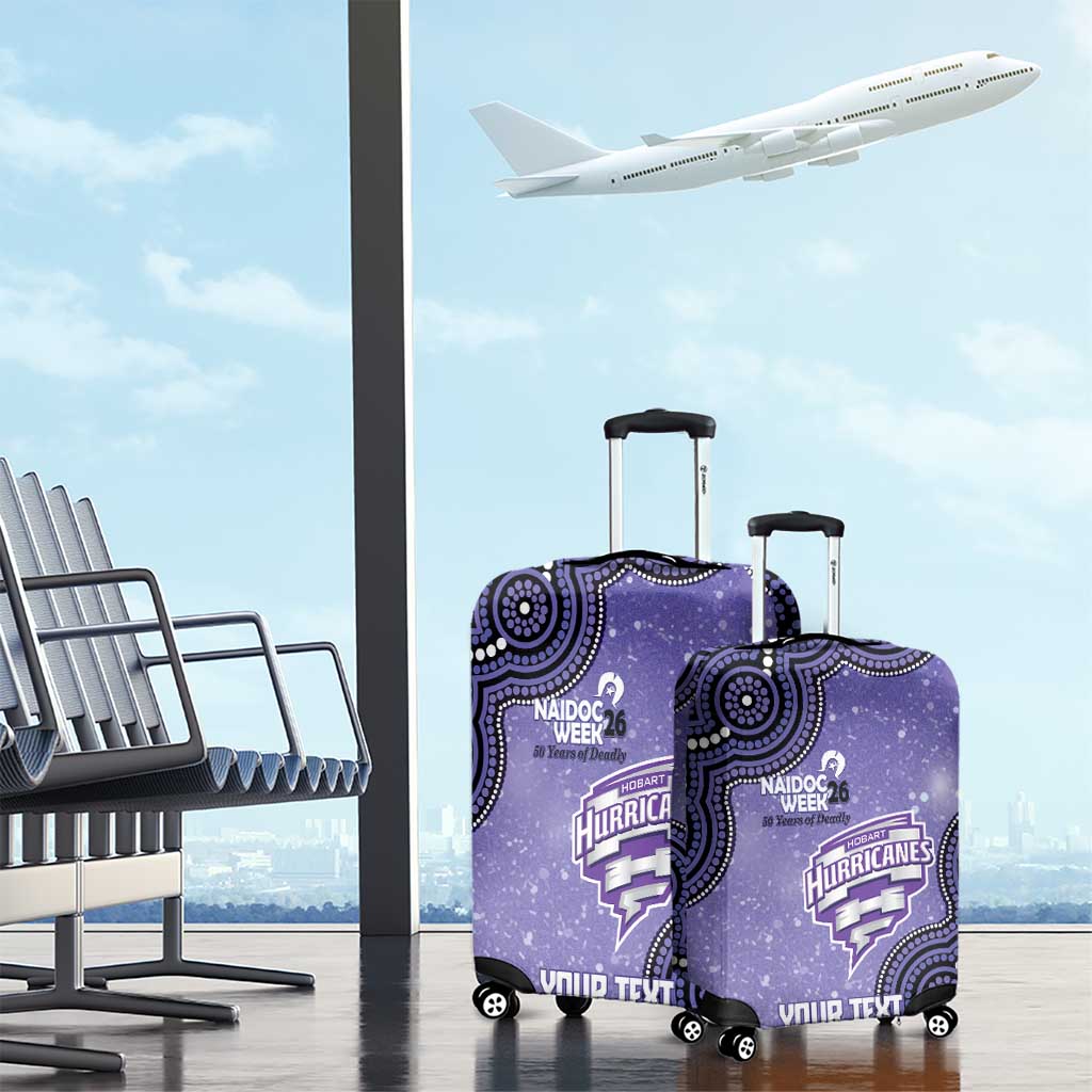 Hobart Hurricanes NAIDOC Week 2026 Custom Luggage Cover 50 Years Deadly Indigenous Art Glitter Effect