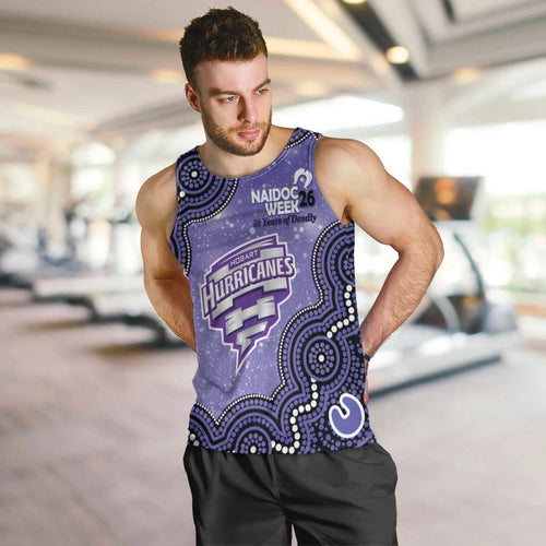 Hobart Hurricanes NAIDOC Week 2026 Custom Men Tank Top 50 Years Deadly Indigenous Art Glitter Effect