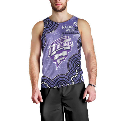 Hobart Hurricanes NAIDOC Week 2026 Custom Men Tank Top 50 Years Deadly Indigenous Art Glitter Effect