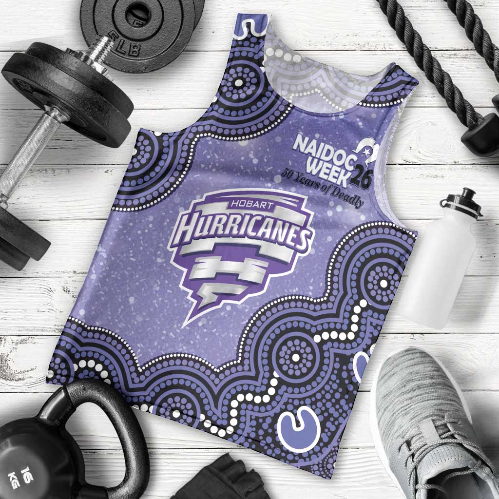 Hobart Hurricanes NAIDOC Week 2026 Custom Men Tank Top 50 Years Deadly Indigenous Art Glitter Effect