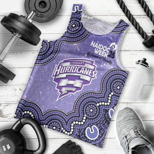 Hobart Hurricanes NAIDOC Week 2026 Custom Men Tank Top 50 Years Deadly Indigenous Art Glitter Effect