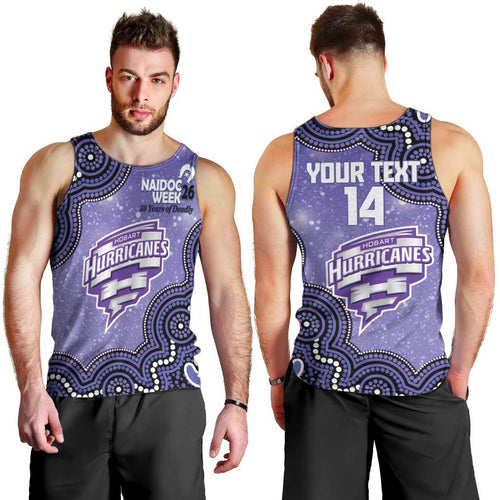 Hobart Hurricanes NAIDOC Week 2026 Custom Men Tank Top 50 Years Deadly Indigenous Art Glitter Effect