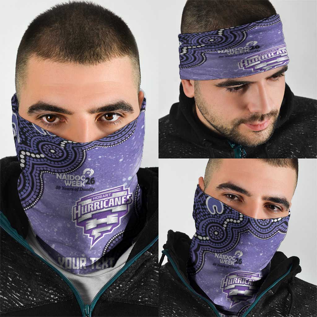 Hobart Hurricanes NAIDOC Week 2026 Custom Neck Gaiter 50 Years Deadly Indigenous Art Glitter Effect