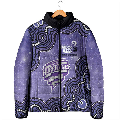 Hobart Hurricanes NAIDOC Week 2026 Custom Padded Jacket 50 Years Deadly Indigenous Art Glitter Effect
