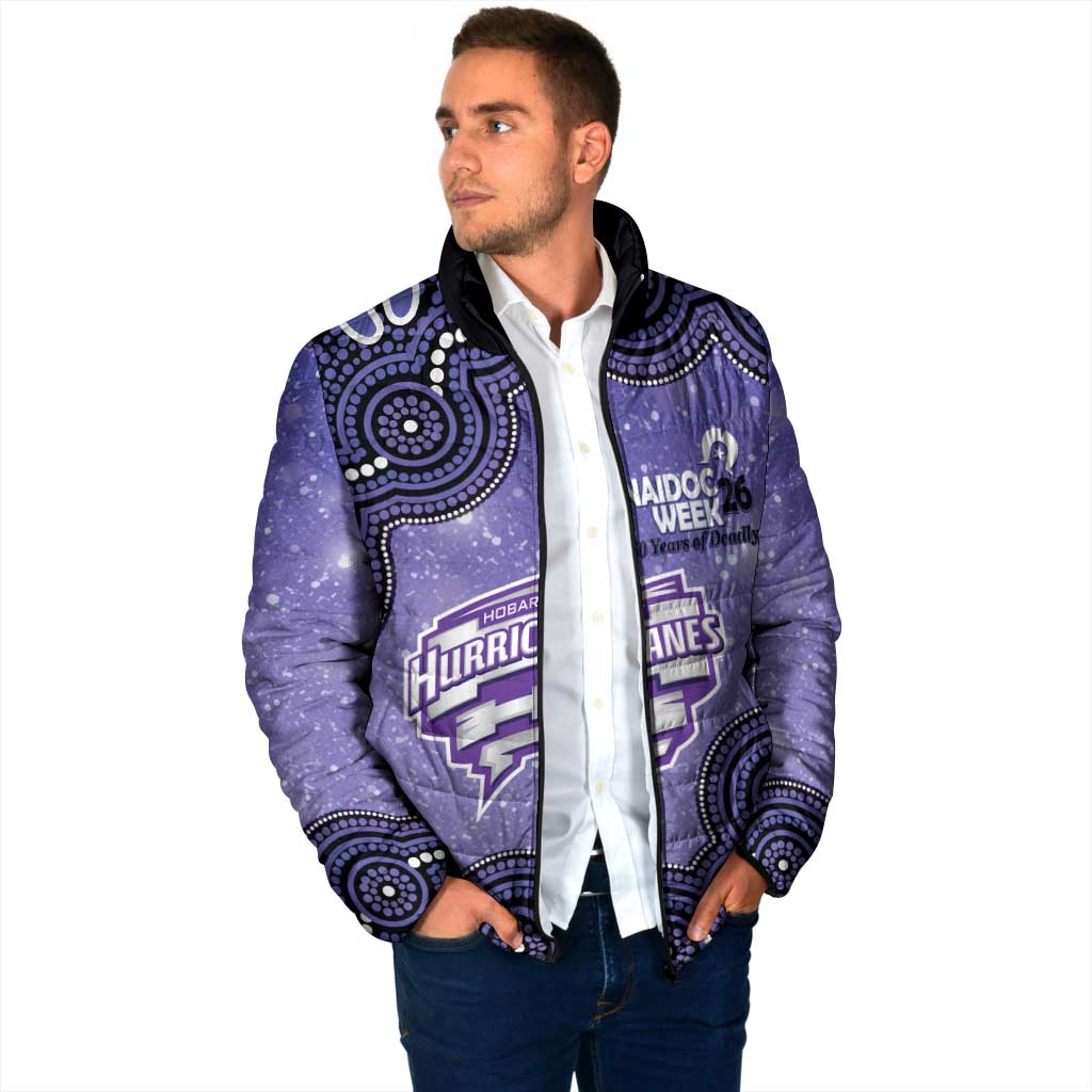 Hobart Hurricanes NAIDOC Week 2026 Custom Padded Jacket 50 Years Deadly Indigenous Art Glitter Effect