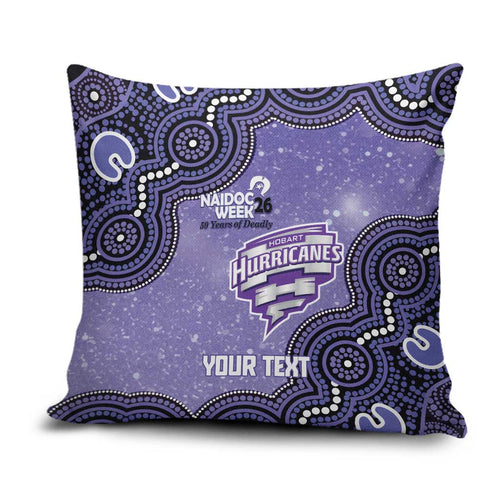 Hobart Hurricanes NAIDOC Week 2026 Custom Pillow Cover 50 Years Deadly Indigenous Art Glitter Effect
