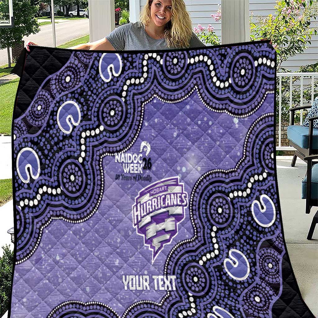 Hobart Hurricanes NAIDOC Week 2026 Custom Quilt 50 Years Deadly Indigenous Art Glitter Effect