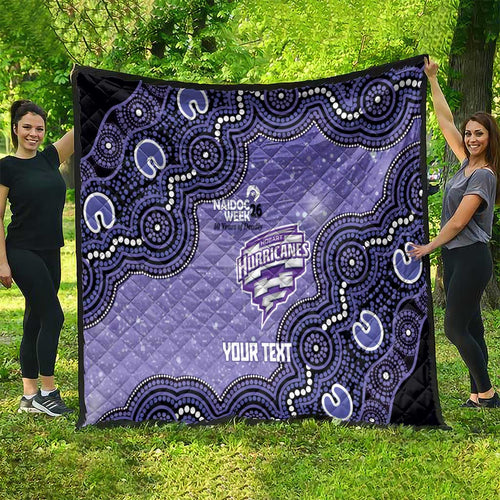 Hobart Hurricanes NAIDOC Week 2026 Custom Quilt 50 Years Deadly Indigenous Art Glitter Effect