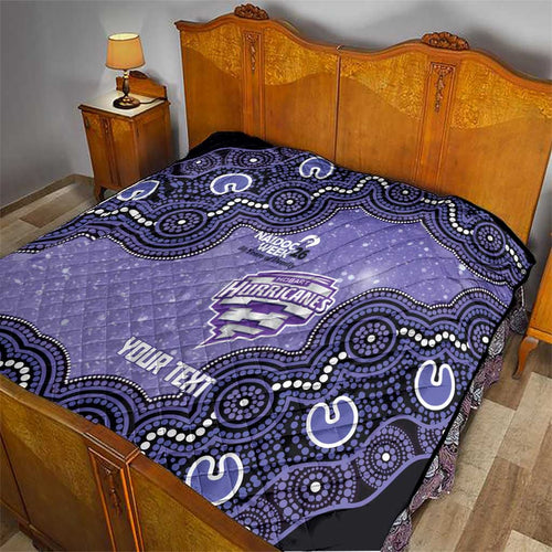 Hobart Hurricanes NAIDOC Week 2026 Custom Quilt 50 Years Deadly Indigenous Art Glitter Effect