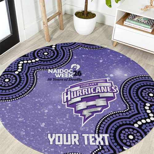 Hobart Hurricanes NAIDOC Week 2026 Custom Round Carpet 50 Years Deadly Indigenous Art Glitter Effect