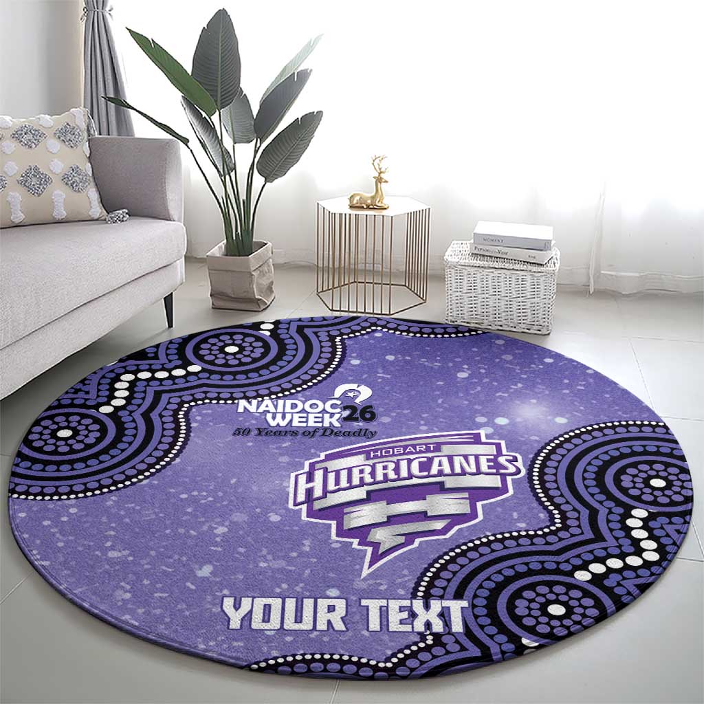 Hobart Hurricanes NAIDOC Week 2026 Custom Round Carpet 50 Years Deadly Indigenous Art Glitter Effect