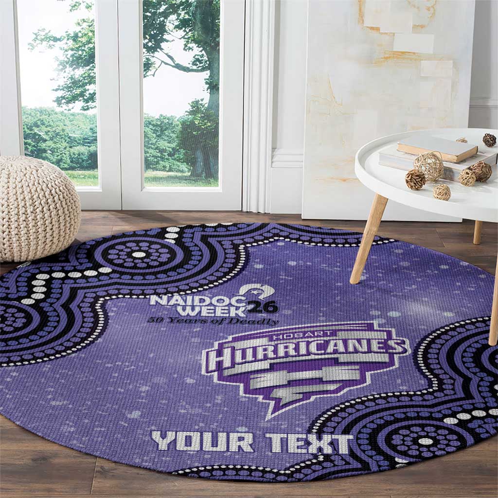 Hobart Hurricanes NAIDOC Week 2026 Custom Round Carpet 50 Years Deadly Indigenous Art Glitter Effect
