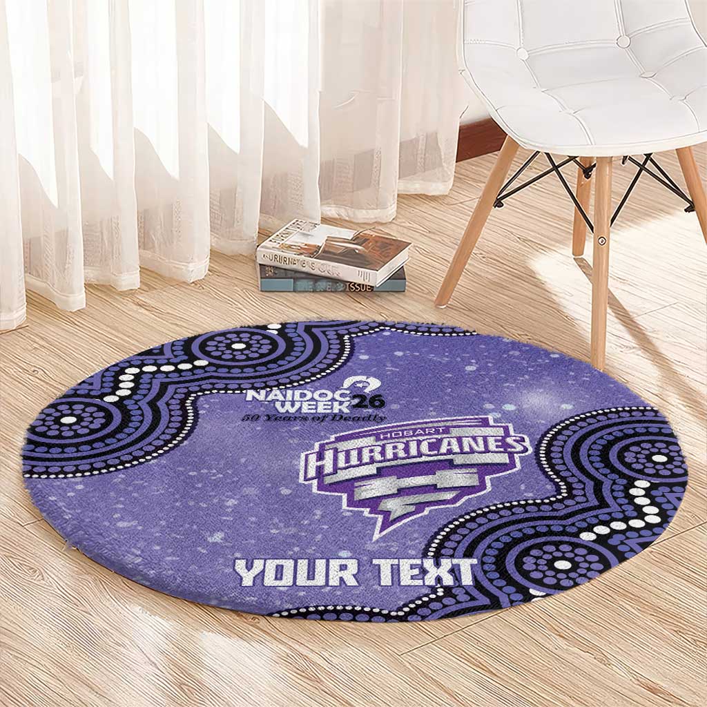 Hobart Hurricanes NAIDOC Week 2026 Custom Round Carpet 50 Years Deadly Indigenous Art Glitter Effect