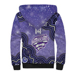 Hobart Hurricanes NAIDOC Week 2026 Custom Sherpa Hoodie 50 Years Deadly Indigenous Art Glitter Effect
