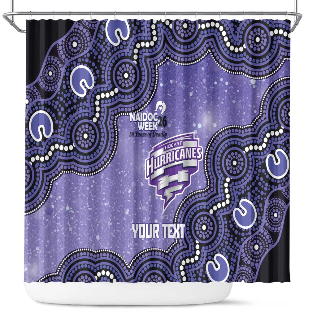 Hobart Hurricanes NAIDOC Week 2026 Custom Shower Curtain 50 Years Deadly Indigenous Art Glitter Effect