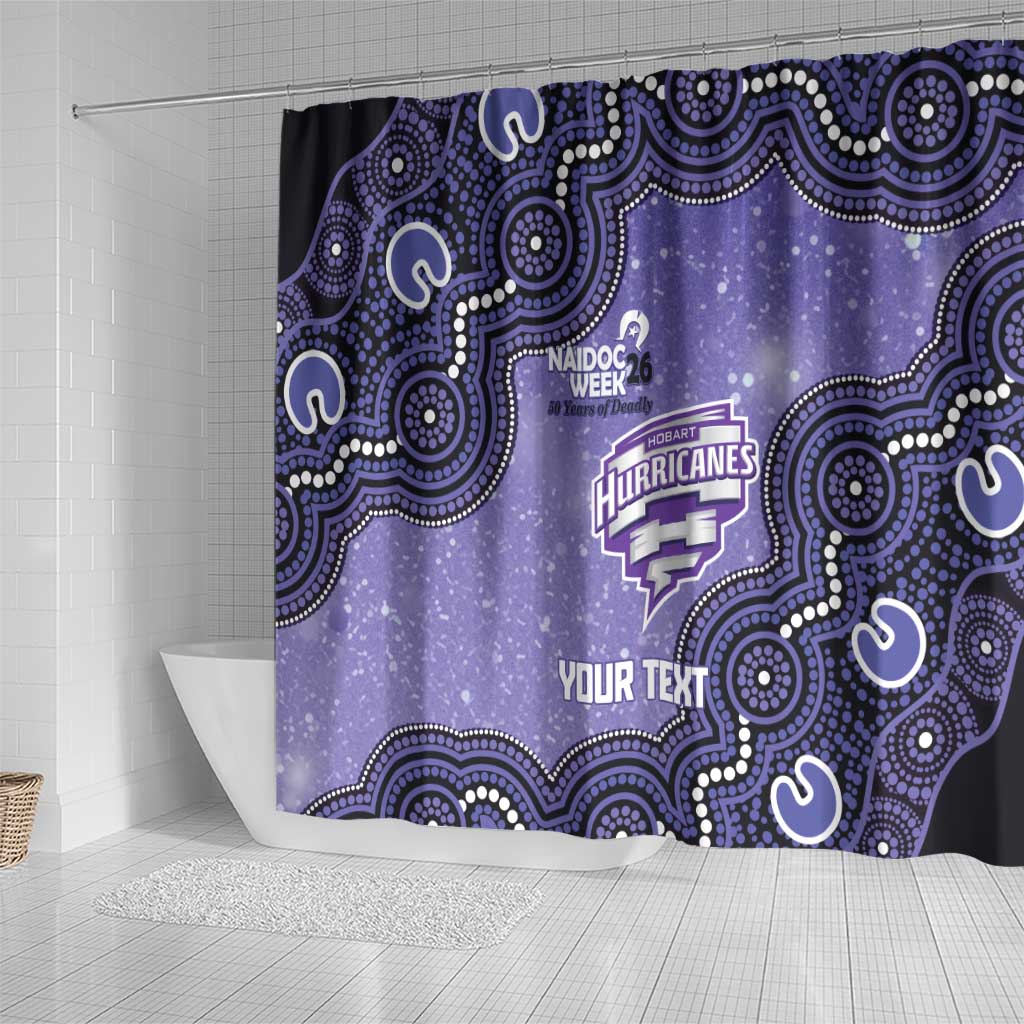 Hobart Hurricanes NAIDOC Week 2026 Custom Shower Curtain 50 Years Deadly Indigenous Art Glitter Effect