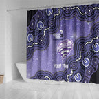Hobart Hurricanes NAIDOC Week 2026 Custom Shower Curtain 50 Years Deadly Indigenous Art Glitter Effect
