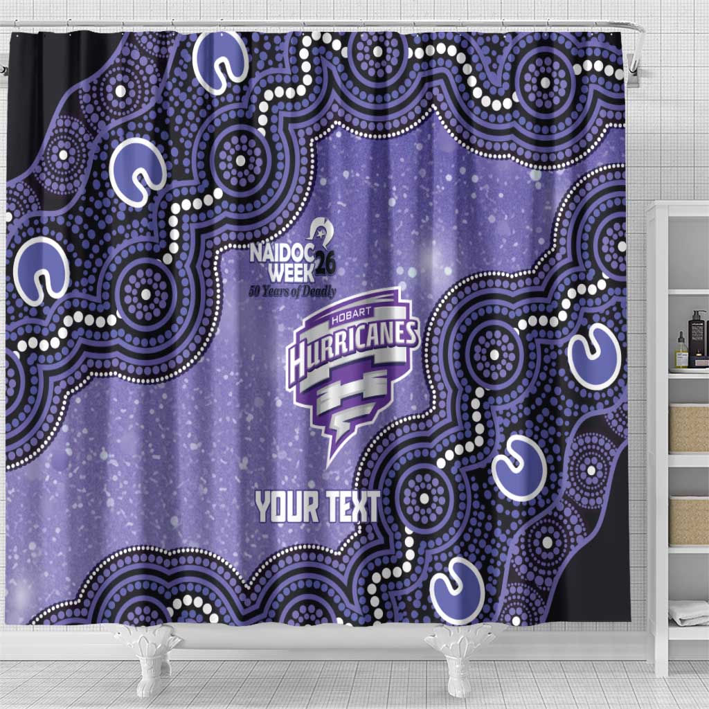 Hobart Hurricanes NAIDOC Week 2026 Custom Shower Curtain 50 Years Deadly Indigenous Art Glitter Effect