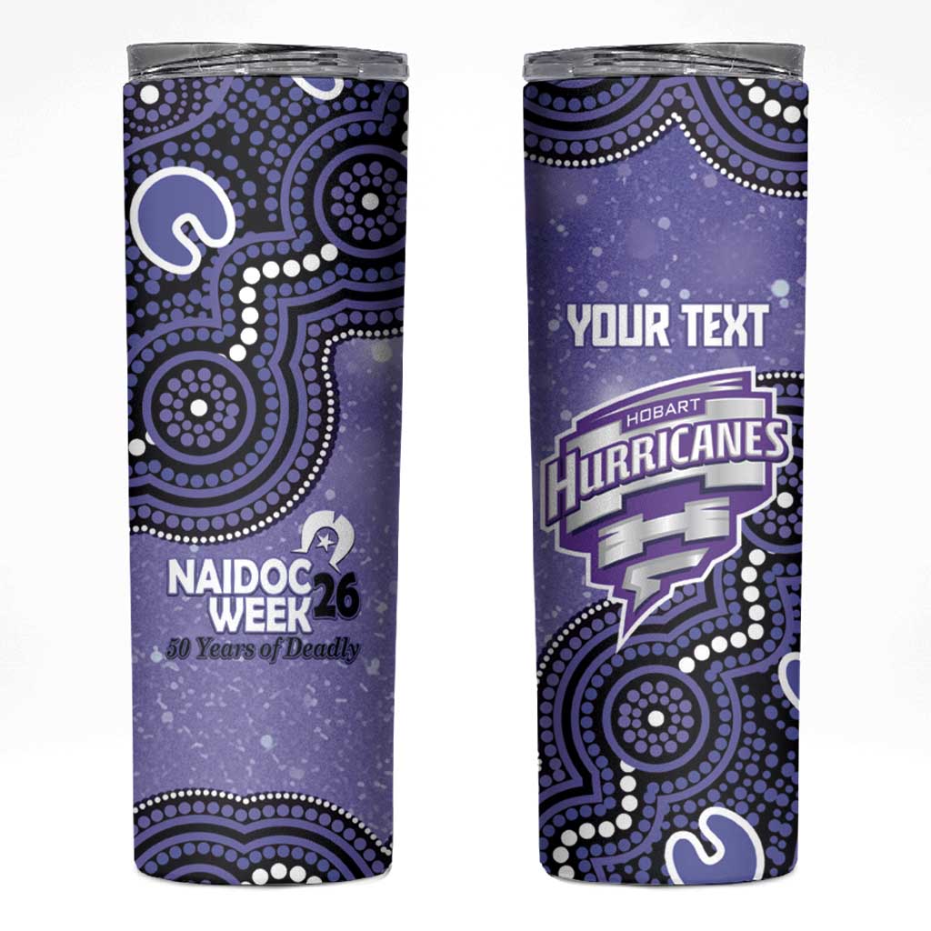 Hobart Hurricanes NAIDOC Week 2026 Custom Skinny Tumbler 50 Years Deadly Indigenous Art Glitter Effect