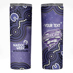 Hobart Hurricanes NAIDOC Week 2026 Custom Skinny Tumbler 50 Years Deadly Indigenous Art Glitter Effect