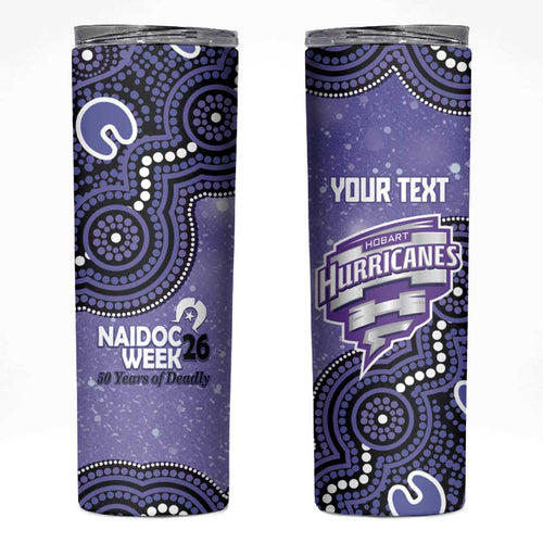 Hobart Hurricanes NAIDOC Week 2026 Custom Skinny Tumbler 50 Years Deadly Indigenous Art Glitter Effect