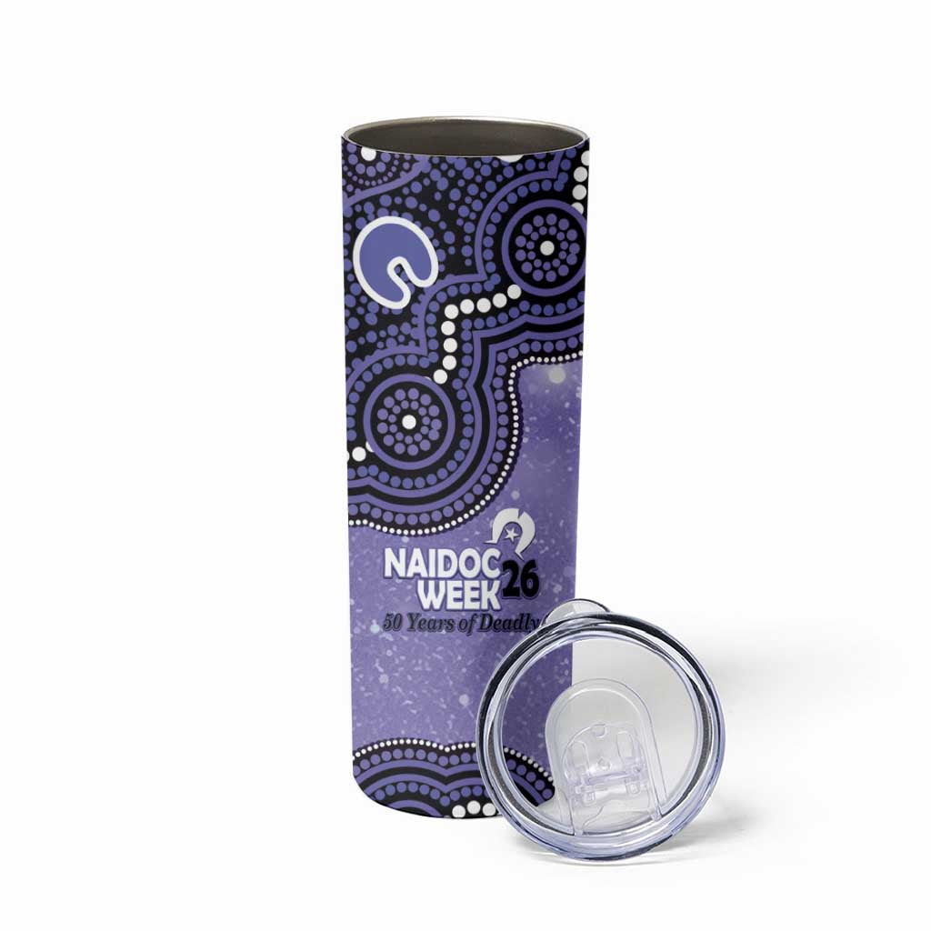 Hobart Hurricanes NAIDOC Week 2026 Custom Skinny Tumbler 50 Years Deadly Indigenous Art Glitter Effect
