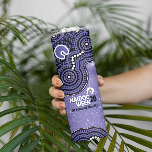 Hobart Hurricanes NAIDOC Week 2026 Custom Skinny Tumbler 50 Years Deadly Indigenous Art Glitter Effect