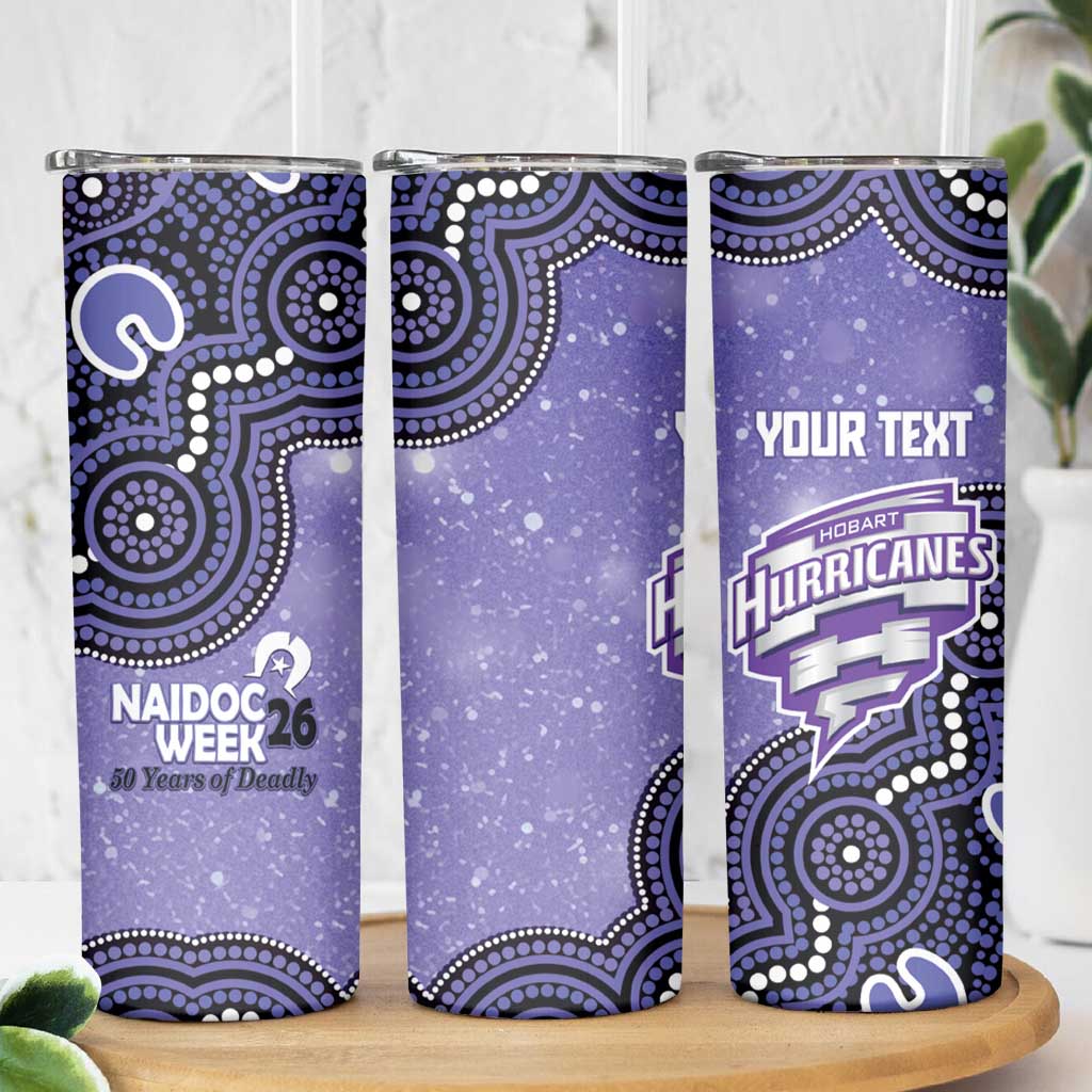 Hobart Hurricanes NAIDOC Week 2026 Custom Skinny Tumbler 50 Years Deadly Indigenous Art Glitter Effect
