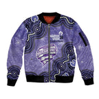 Hobart Hurricanes NAIDOC Week 2026 Custom Sleeve Zip Bomber Jacket 50 Years Deadly Indigenous Art Glitter Effect